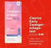 Vomar Voordeelmarkt Clairivo Early Zwangerschapstest aanbieding