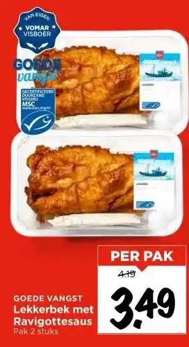 Vomar Voordeelmarkt Lekkerbek met Ravigottesaus aanbieding