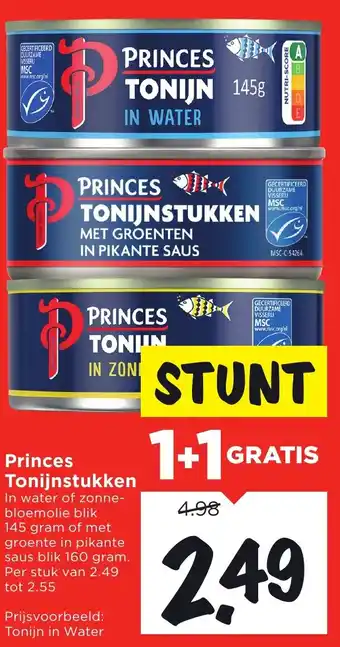 Vomar Voordeelmarkt Princes Tonijnstukken aanbieding