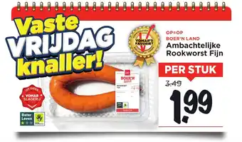 Vomar Voordeelmarkt Ambachtelijke Rookworst Fijn aanbieding