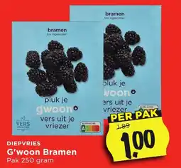 Vomar Voordeelmarkt G'woon Bramen aanbieding