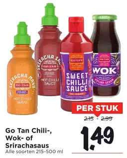 Vomar Voordeelmarkt Go Tan Chili, Wok of Srirachasaus aanbieding