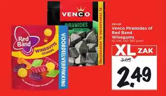 Vomar Voordeelmarkt Venco Piramides of Red Band Winegums aanbieding