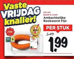 Vomar Voordeelmarkt Ambachtelijke Rookworst Fijn aanbieding