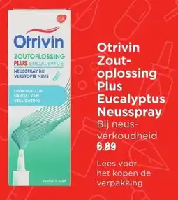 Vomar Voordeelmarkt Otrivin Zout oplossing Plus Eucalyptus Neusspray aanbieding