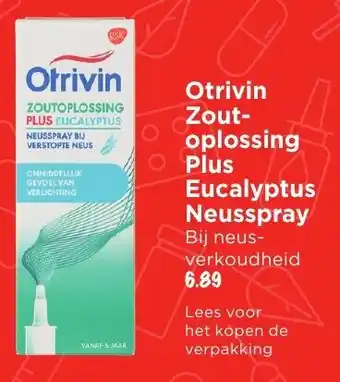 Vomar Voordeelmarkt Otrivin Zout oplossing Plus Eucalyptus Neusspray aanbieding
