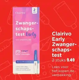 Vomar Voordeelmarkt Clairivo Early Zwanger schaps test aanbieding