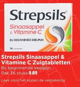 Vomar Voordeelmarkt Strepsils Sinaasappel & Vitamine C Zuigtabletten aanbieding