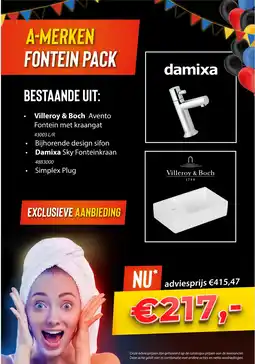 Sani-Dump A-MERKEN FONTEIN PACK aanbieding