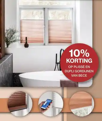 Roobol OP PLISSÉ EN DUPLI GORDIJNEN VAN BECE aanbieding