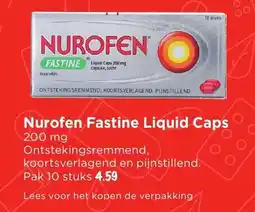 Vomar Voordeelmarkt Nurofen Fastine Liquid Caps aanbieding