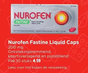Vomar Voordeelmarkt Nurofen Fastine Liquid Caps aanbieding