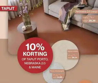 Roobol OP TAPIJT PORTO, NEBRASKA 2.0 & MAINE aanbieding