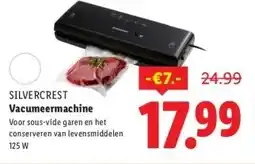 Lidl SILVERCREST Vacumeermachine Voor sous-vide garen het conserveren van levensmiddelen 125 W aanbieding