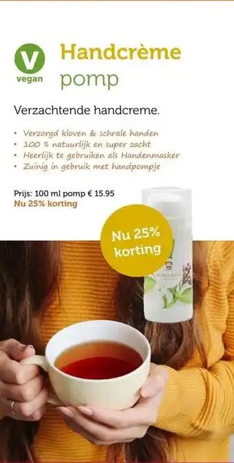 De Rode Pilaren Verzachtende handcreme aanbieding