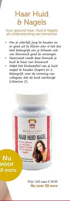 De Rode Pilaren Haar Huid & Nagels aanbieding