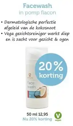 De Rode Pilaren Facewash in pomp flacon aanbieding
