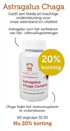 De Rode Pilaren Astragalus Chaga aanbieding