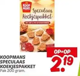 Dekamarkt KOOPMANS SPECULAAS KOEKJESPAKKET aanbieding