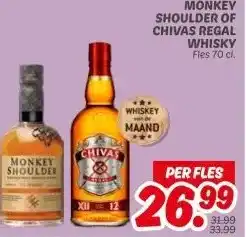 Dekamarkt MONKEY SHOULDER OF CHIVAS REGAL WHISKY aanbieding