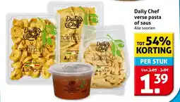 Hoogvliet Daily Chef verse pasta of saus aanbieding