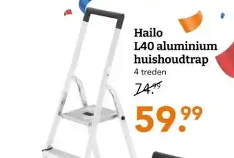 Blokker Hailo L40 aluminium huishoudtrap aanbieding