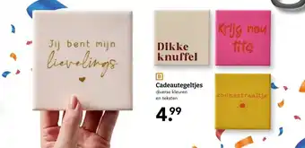 Blokker Cadeautegeltjes aanbieding