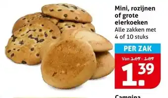 Hoogvliet Mini, rozijnen of grote eierkoeken aanbieding