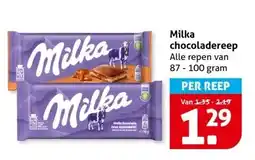 Hoogvliet Milka chocoladereep aanbieding