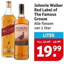 Hoogvliet Johnnie Walker Red Label of The Famous Grouse aanbieding