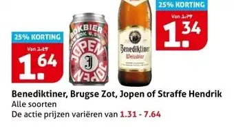 Hoogvliet Benediktiner, Brugse Zot, Jopen of Straffe Hendrik aanbieding