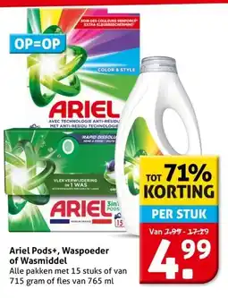 Hoogvliet Ariel Pods+, Waspoeder of Wasmiddel aanbieding