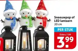 Hoogvliet Sneeuwpop of LED lantaarn aanbieding