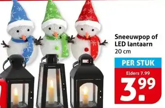 Hoogvliet Sneeuwpop of LED lantaarn aanbieding