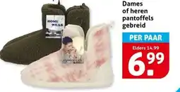 Hoogvliet Dames of heren pantoffels gebreid aanbieding