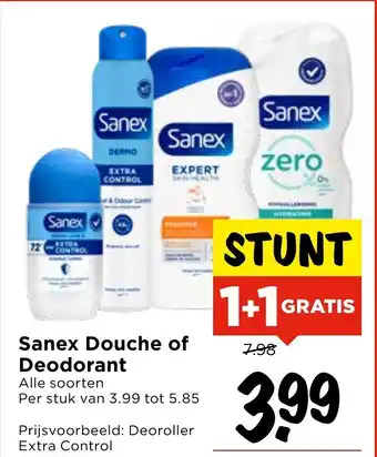 Vomar Voordeelmarkt Sanex Douche of Deodorant aanbieding