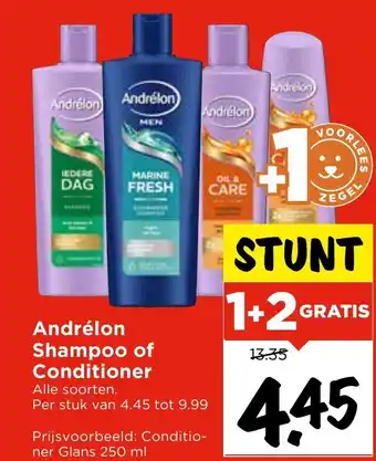 Vomar Voordeelmarkt Andrélon Shampoo of Conditioner aanbieding