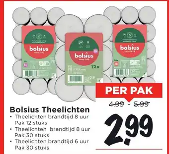 Vomar Voordeelmarkt Bolsius Theelichten aanbieding