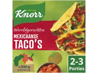 Hoogvliet Knorr Wereldgerechten Mexicaanse taco`s aanbieding