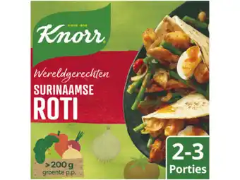 Hoogvliet Knorr Wereldgerechten maaltijdpakket surinaamse roti aanbieding
