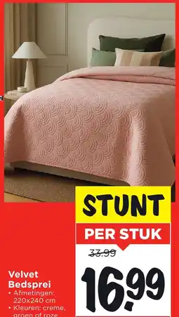 Vomar Voordeelmarkt Velvet Bedsprei aanbieding