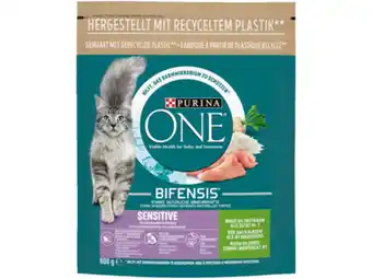 Hoogvliet Purina one Sensitive kattenvoer rijk aan kalkoen aanbieding