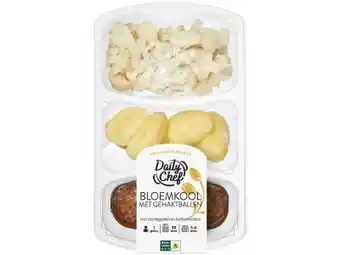 Hoogvliet Daily Chef Bloemkool met gehaktballen en aardappels aanbieding