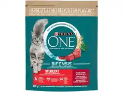 Hoogvliet Purina one Sterilcat kattenvoer rijk aan rund aanbieding