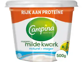 Hoogvliet Campina magere kwark naturel aanbieding