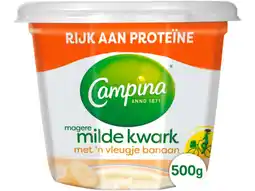 Hoogvliet Campina Magere kwark yoghurt banaan aanbieding
