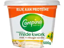 Hoogvliet Campina magere kwark met een vleugje vanille aanbieding