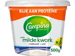 Hoogvliet Campina volle kwark naturel aanbieding