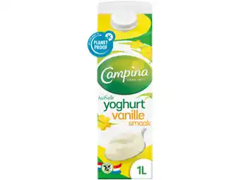Hoogvliet Campina Halfvolle vanille yoghurt aanbieding