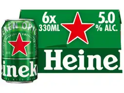Hoogvliet Heineken Premium Pilsener Bier Blik 6-pack aanbieding